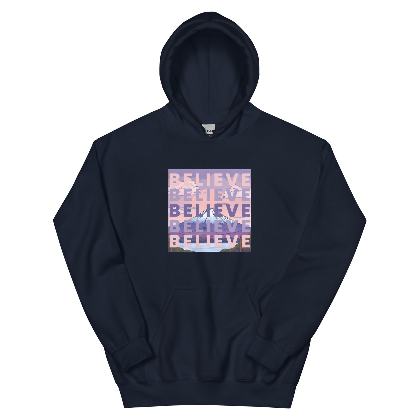 Mt.FUJI unisex hoodie "BELIEVE"