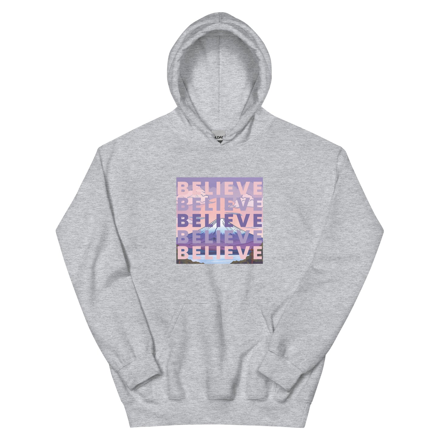 Mt.FUJI unisex hoodie "BELIEVE"