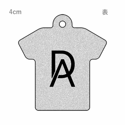 AD logo Tシャツ型キーホルダー（シルバーラメ）