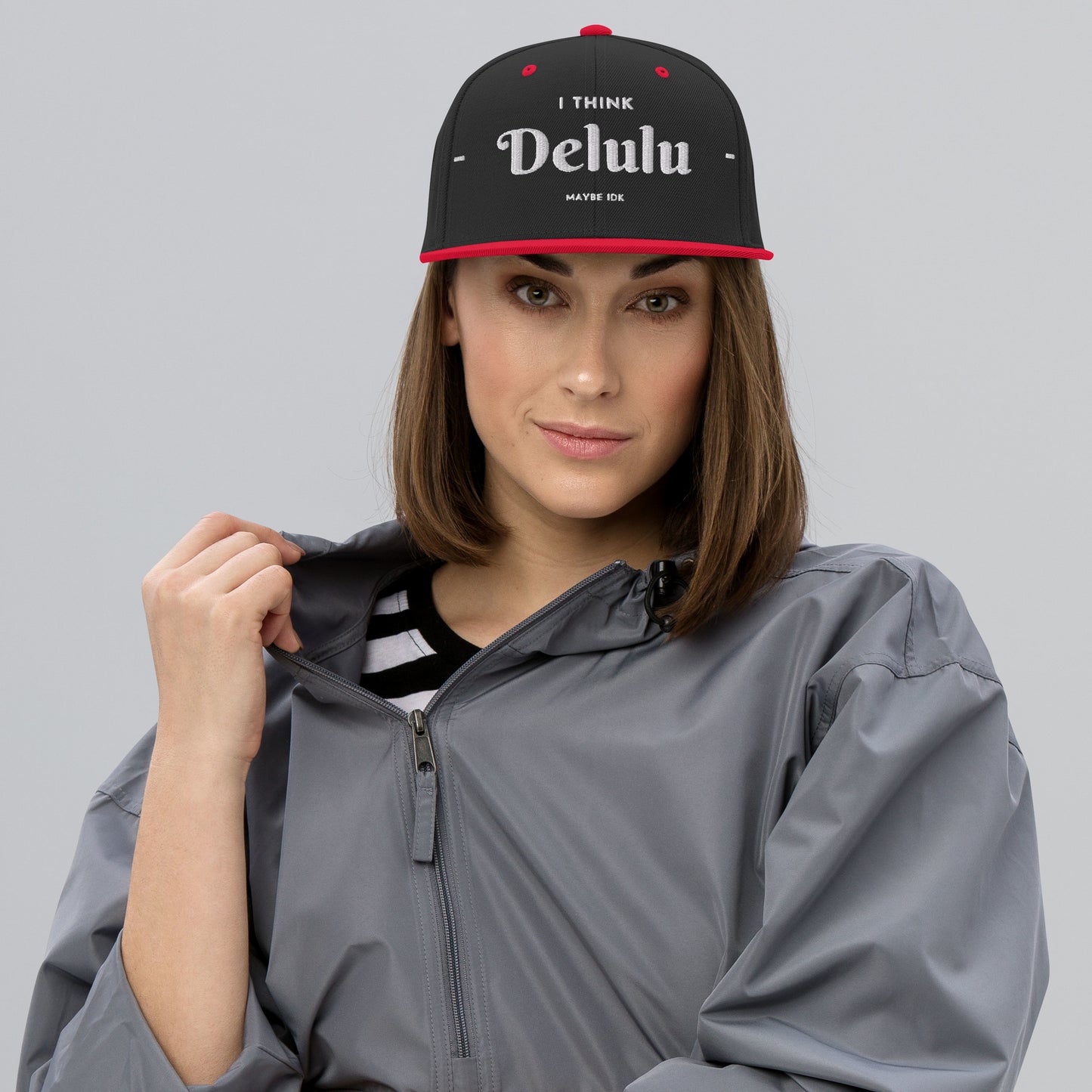 スナップバック"Delulu" design cap